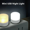 Mini USB LED Plug Lamp Portable Eye Protection Book Reading Light Small Round Car Bulb Computer Mobile Power Lamps (Express Delivery)