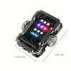 Dual Light Source Mini Work Light, Red And Blue Keychain Light, Pocket Flashlight, Rechargeable Super Bright LED 6 Modes Outdoor Hiking Flashlamp