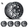 JK/JL/JT (17×8.50) 5 x COMPASS SATIN BLACK 5×5 -6 OFFSET
