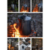 Campingmoon Stainless Steel Bonfire Kettle - 1.5L