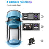 Crony S11 Three-Camera 1920*1080 pushbutton dashcam 1080P DVR Dashcam Front Indoor and Rear View Camera Driving Recorder