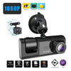Crony S11 Three-Camera 1920*1080 pushbutton dashcam 1080P DVR Dashcam Front Indoor and Rear View Camera Driving Recorder