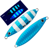 MAJOR CRAFT JIGPARA SLOW-50g#113 SUPER GLOW BLUE ZEBRA (UV)