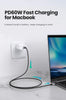 Ugreen USB 2.0 C M/M Round Cable Nickel Plating Aluminum Shell 1m (Gray Black)US261