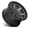 FUEL | D698 KICKER | 17X9 6X5.5 1MM OFFSET | MATTE GUN METAL/BLACK BEAD RING
