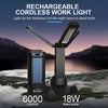Conpex Multifunctional Camping Light Rechargeable 18W 6000Lm Telescopic 2.3m Height Camping Lantern With Battery