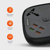 Porodo QC3.0 Multi-Socket (Rounded) x3 AC Sockets 10A and x4 USB Ouputs 33W