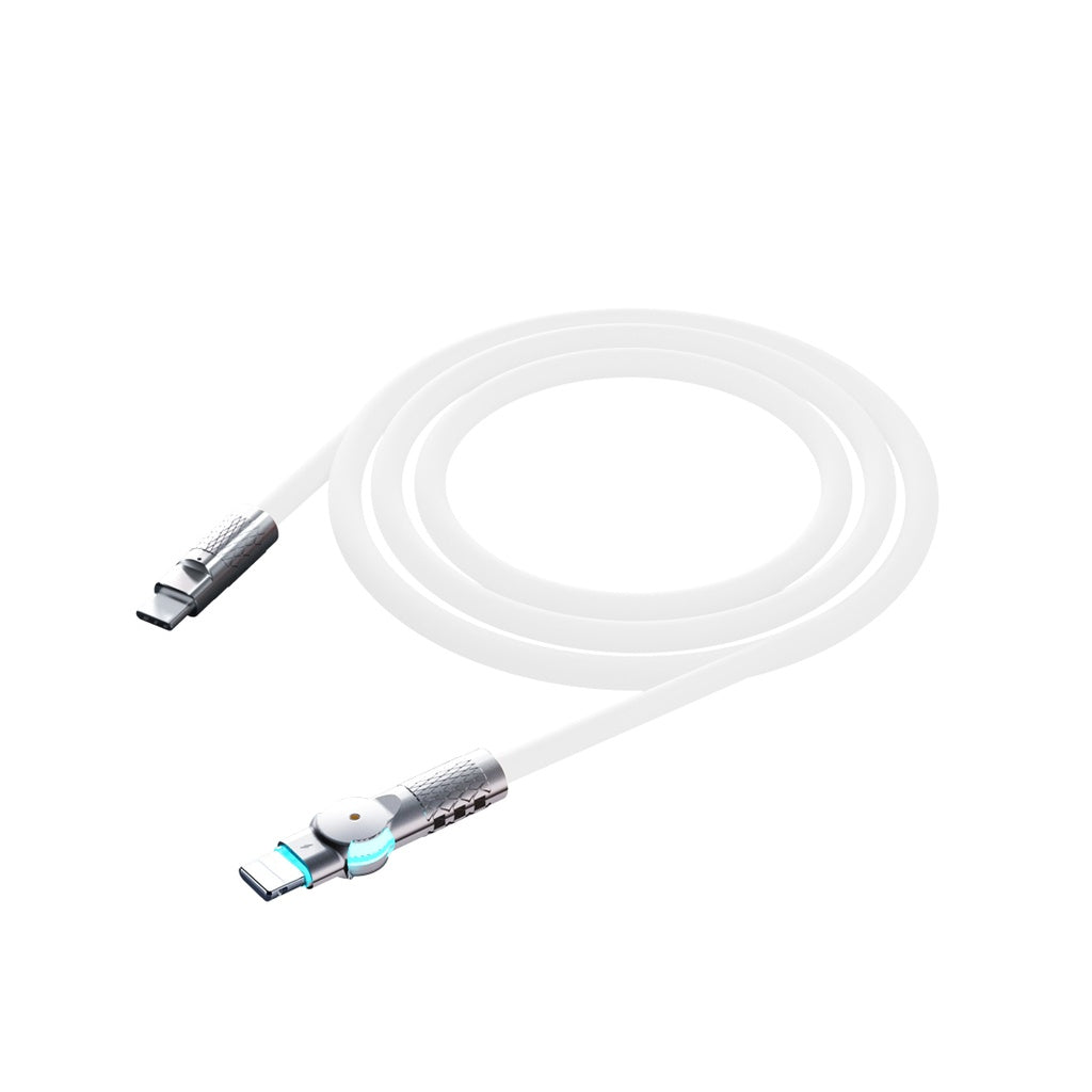 Porodo High-Speed Rotating Connector USB-C To USB-C Cable Data & Fast Charge 1M