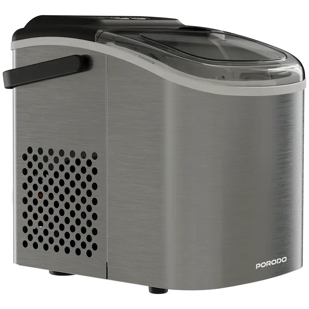 Porodo Lifestyle Instant Bullet Ice Maker With Transparent Lid - Silver