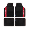 Sparco Car Mats Carpet Red With Tire Pattern Press Heel Pad