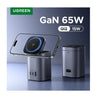 UGREEN 65W 2-in-1 GaN Desktop Fast Charger UK (Space Grey)