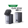 UGREEN 65W 2-in-1 GaN Desktop Fast Charger UK (Space Grey)