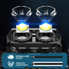 Dual Light Source Mini Work Light, Red And Blue Keychain Light, Pocket Flashlight, Rechargeable Super Bright LED 6 Modes Outdoor Hiking Flashlamp