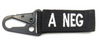 Blood Type Black Keychain