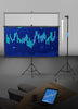 Crony 120 Inches Tripod Projector Screen with Stand, Portable Foldable Projection Movie Screen Fabric