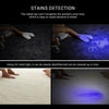 365nm UV Flashlight Black Light LED Ultra Violet Small Flashlights Pet Stains Scorpions Fluorescent Detector (No Battery Included)