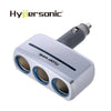 Hypersonic 3 Port Charger Socket Silver