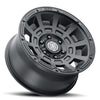 SILVERADO/SUBURBAN/SIERRA 1500 (17×8.50) 4x THRUST SATIN BLACK 6×5.5″ (0 OFFSET)