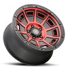 RAM 1500 (17×8.50) 4x VICTORY SATIN BLACK WITH RED TINT 6×5.5″ (0 OFFSET)